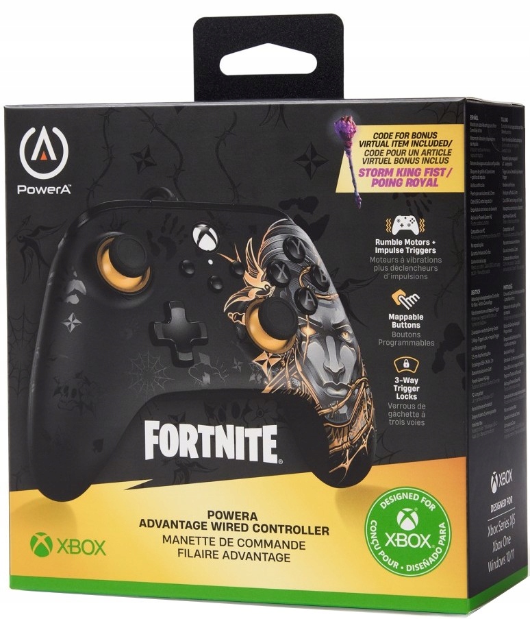 PowerA Drátový ovladač Xo Xsx Pc Advantage Fortnite Midas