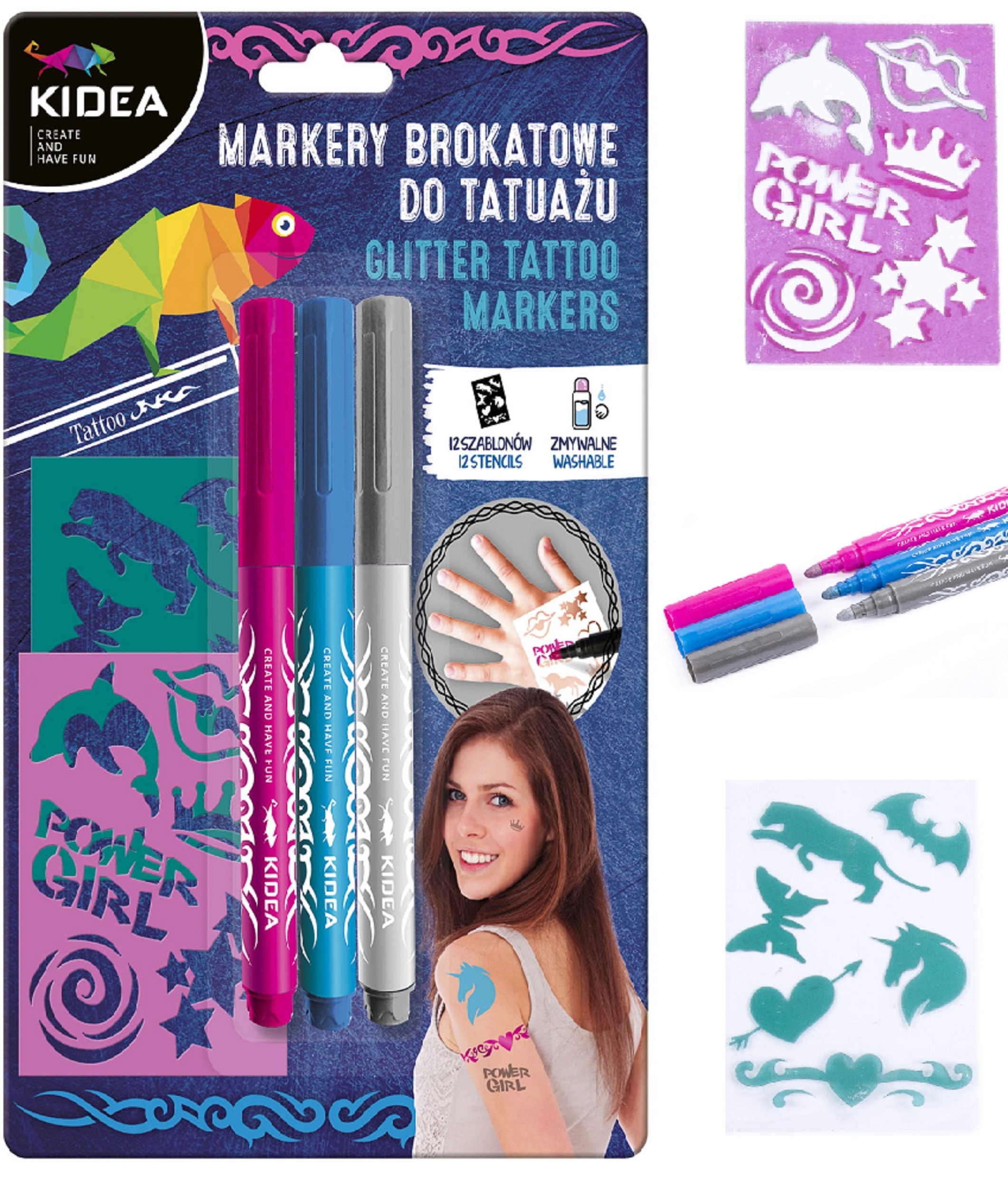 

Markery Brokatowe Do Tatuaży Z Szablonami Na Lato