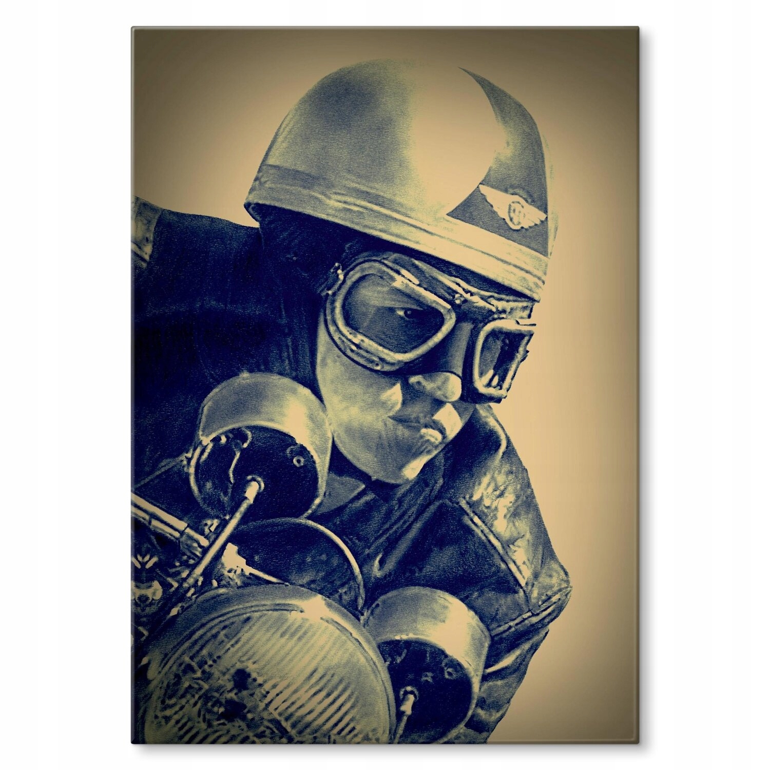 Kovový plakát Motocyklista Szyld Plech 30 x 42 cm Dárek