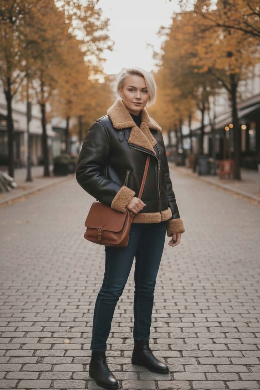 dámská bunda kožíšek Wiya černo-karamelová velikost S M L