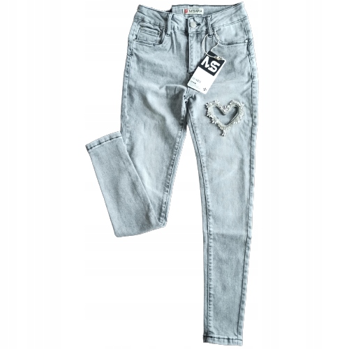 Spodnie Jeansowe M Sara Szare Modelujące Nowość 30 Rozmiar 30