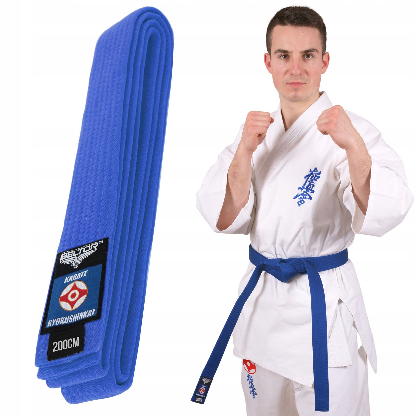 Niebieski Pas Karate Kyokushinkai Beltor 200 cm