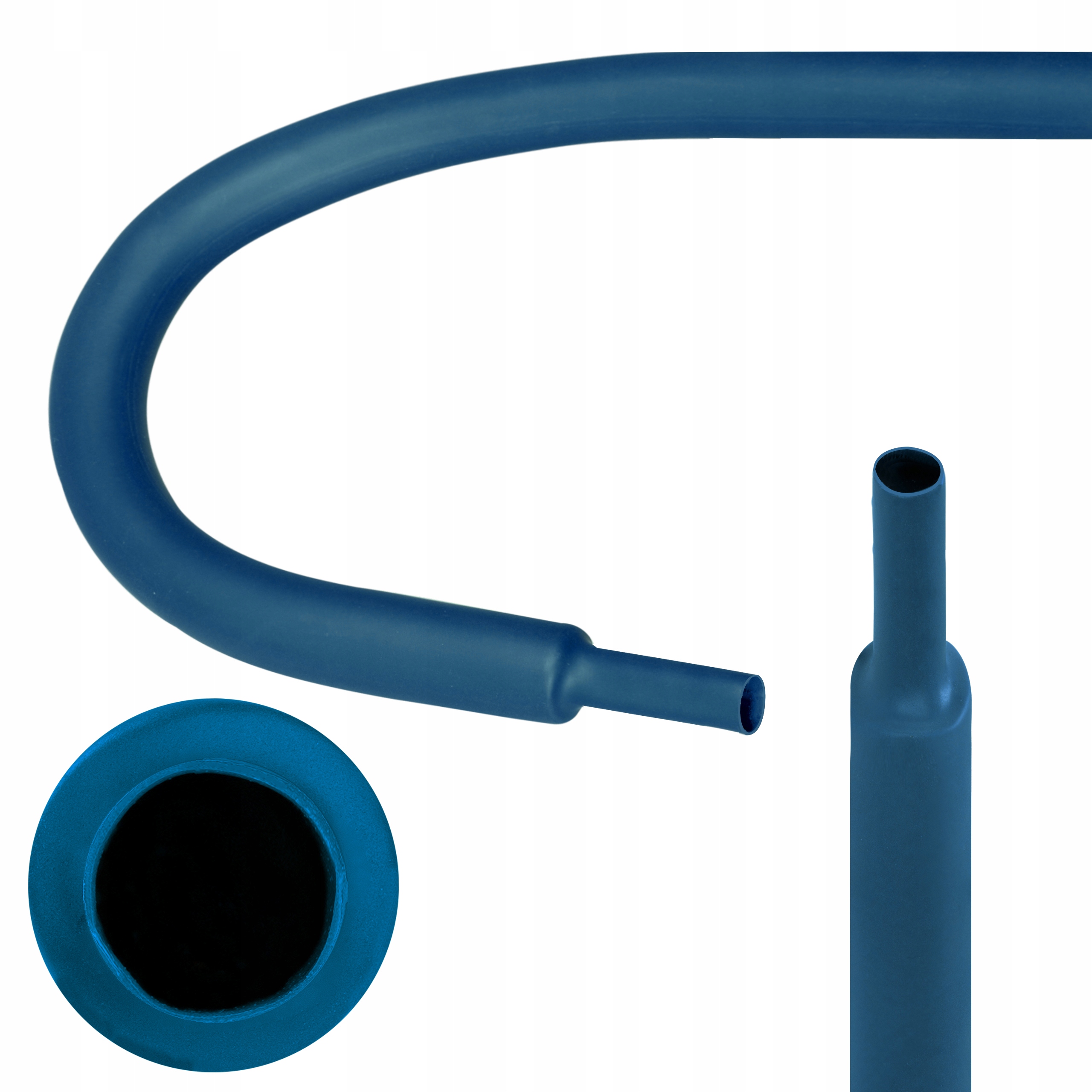 Rurka koszulka termokurczliwa 6,4/3,2 niebieska 1m