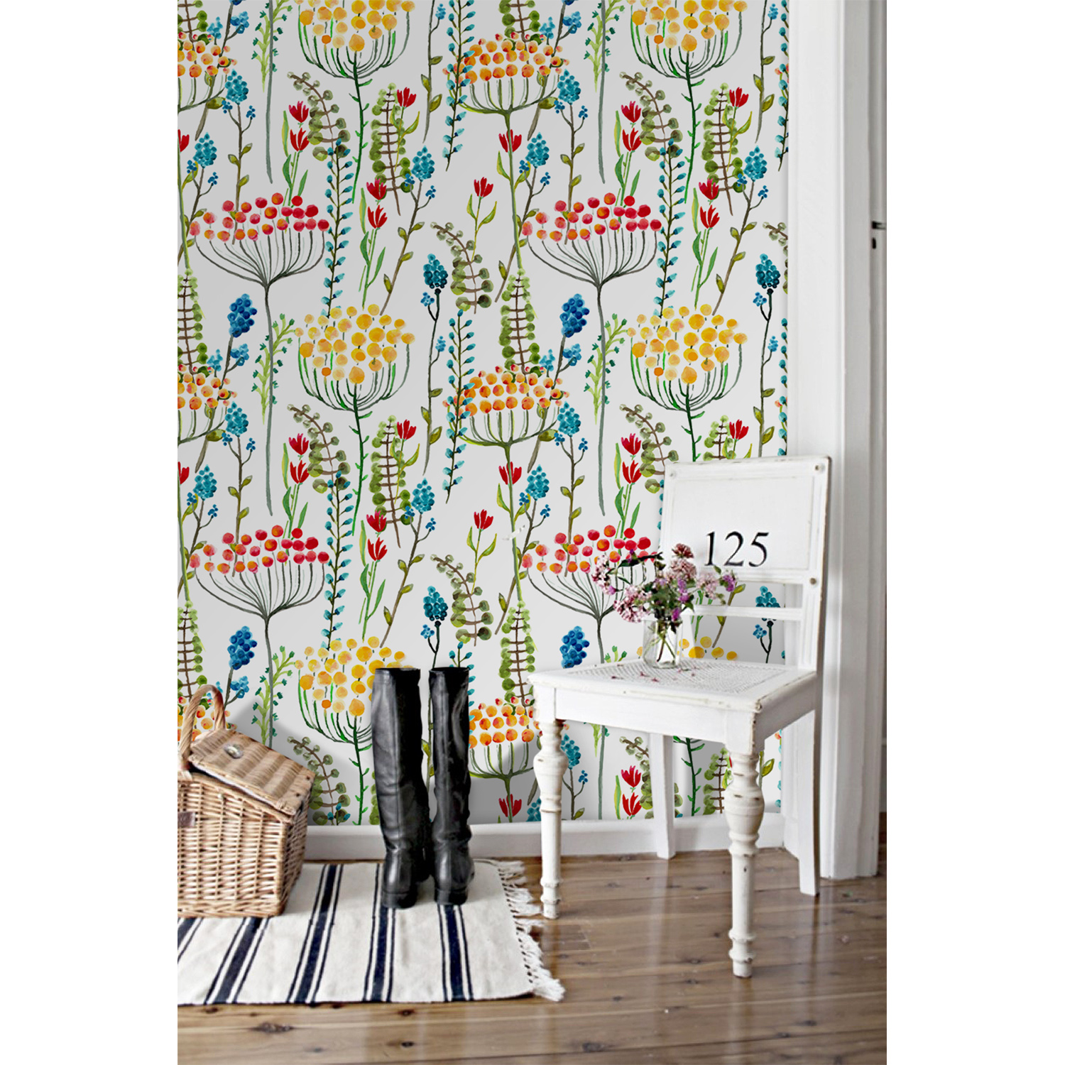 

Tapeta flizelina Polne kwiaty 254x184 klej gratis