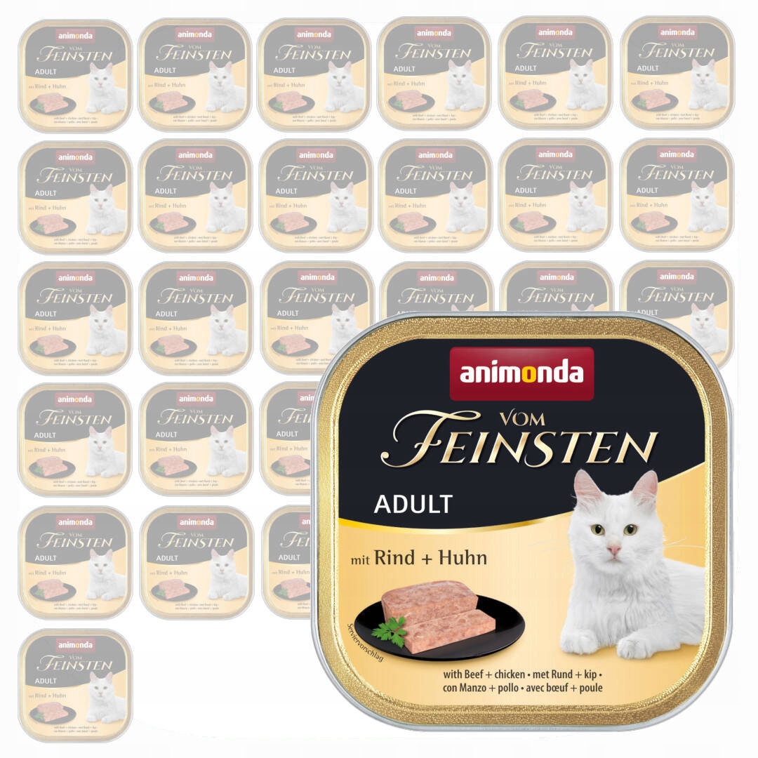 Levně Animonda Vom Feinsten Adult 32x100g mokré krmivo pro kočky Kuřecí hovězí maso
