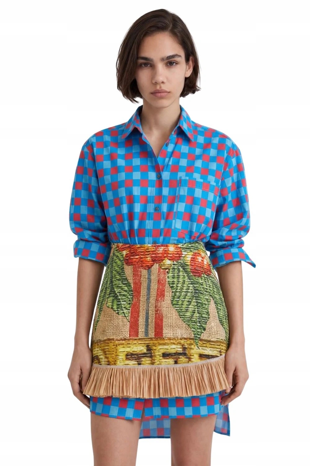 Dámská Sukně Desigual z lněného materiálu s motivem kávového sáčku vel. velikost One