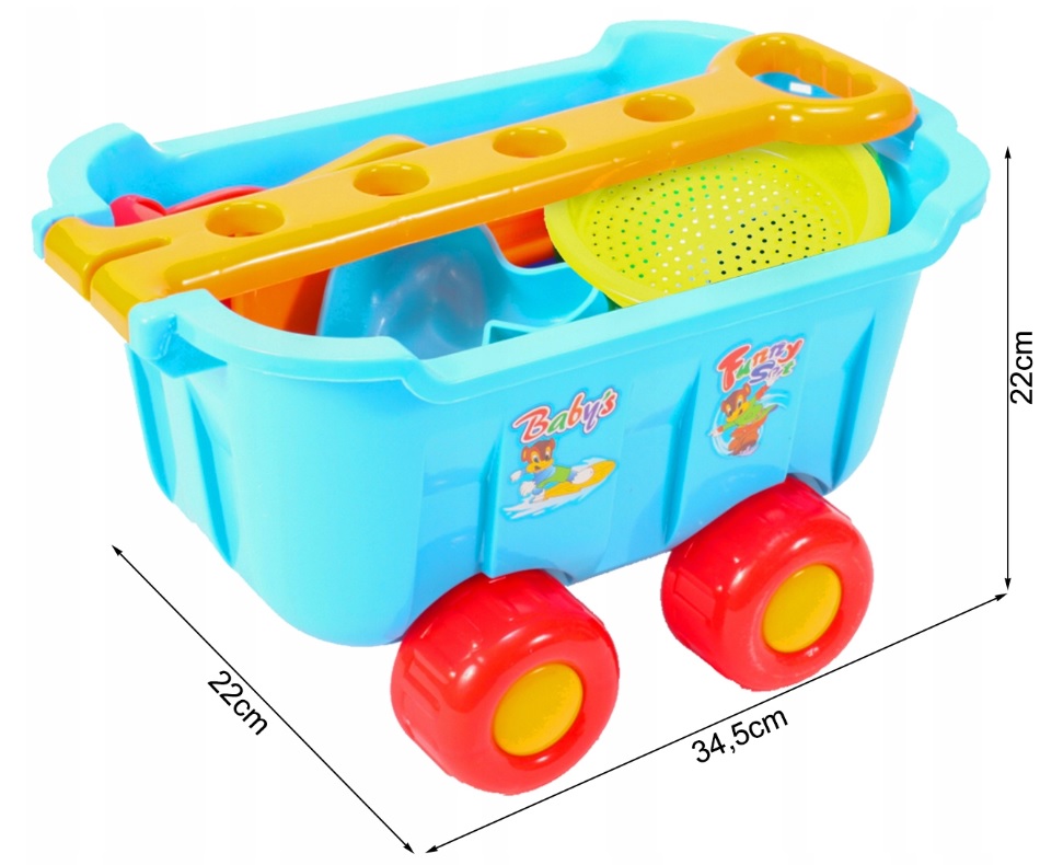 ZESTAW DO ZABAWY W PIASKU PIASKOWNICY WÓZEK TACZKA FOREMKI ŁOPATKI EAN (GTIN) 5905261612908