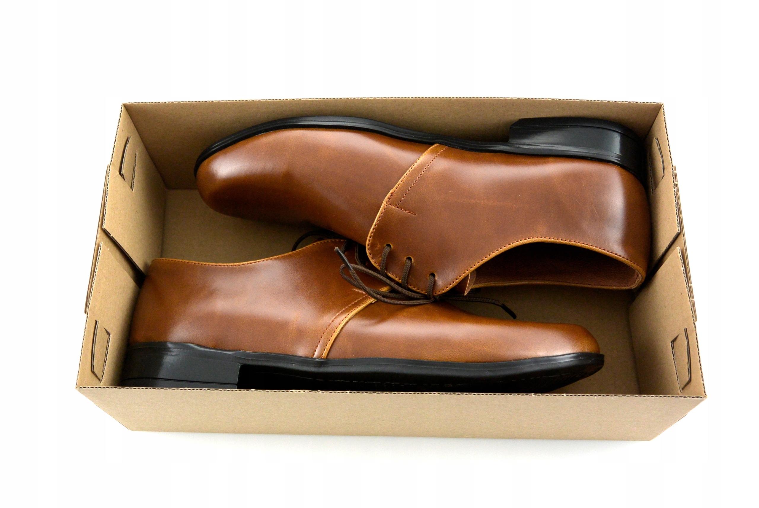 BRĄZOWE GŁADKIE CHŁOPIĘCE PÓŁBUTY KOMUNIJNE PL r35 Rozmiar (new) 35