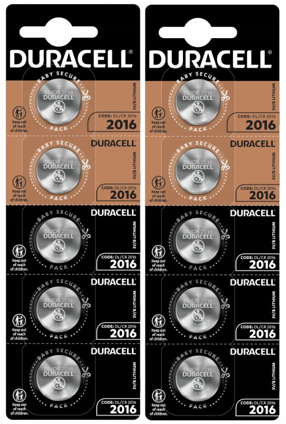 

Bateria Duracell Litowa Guzikowa CR2016 3V x10 szt