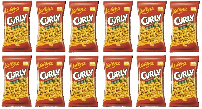 Levně 12 x 120 g Lorenz Curly ořechové křupky Karton