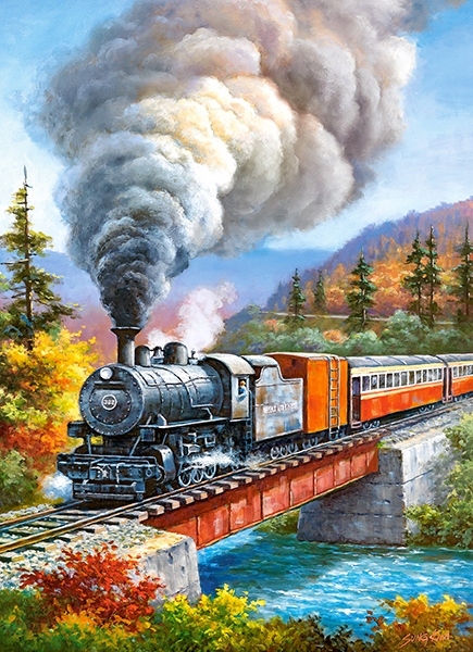 

Puzzle Układanka Pociąg Most Rzeka 200 Castor 7+