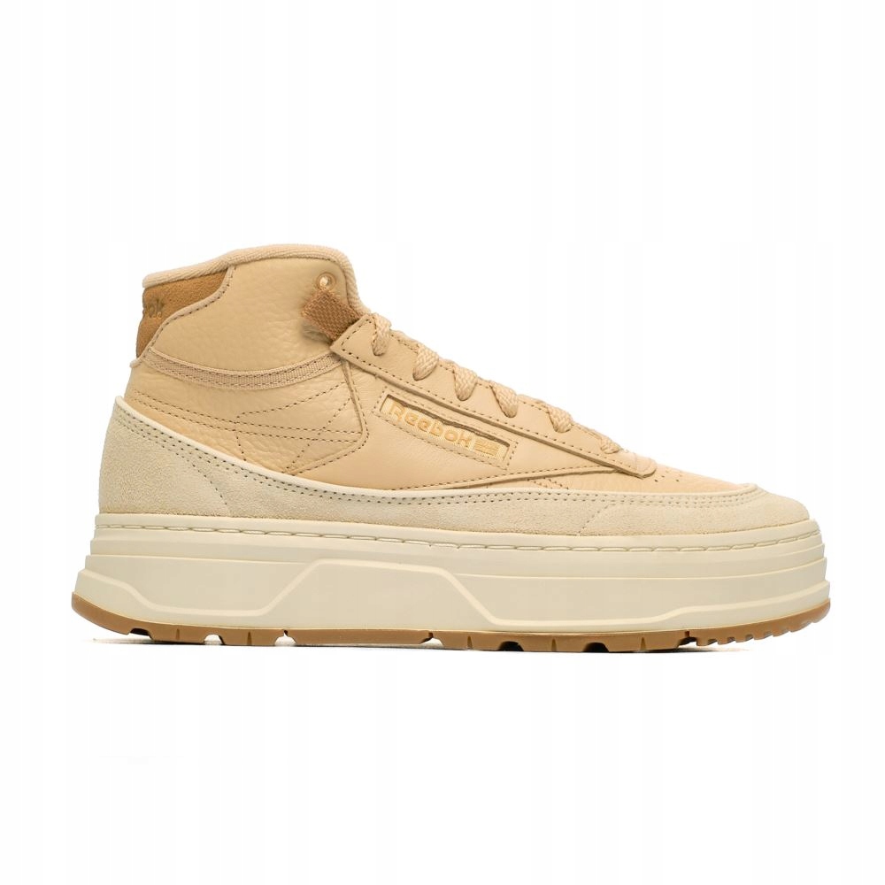 Sportovní boty Reebok Club C Geo MID, hnědé, kožené, dámské GZ2159 36