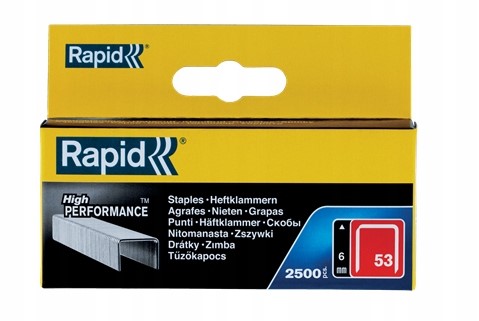 Zszywki do Takera Z Drutu Typ 53 6mm 2500szt Rapid EAN (GTIN) 7313469053016