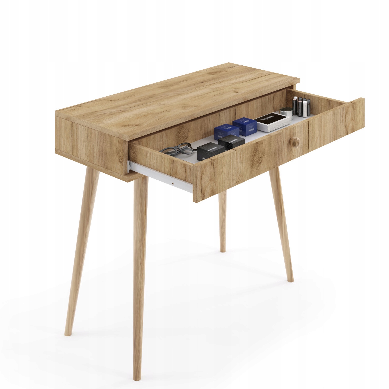 Konsola Toaletka BOHO drewniane nogi Dąb Craft złoty CICHY DOMYK Kod producenta ko_dab