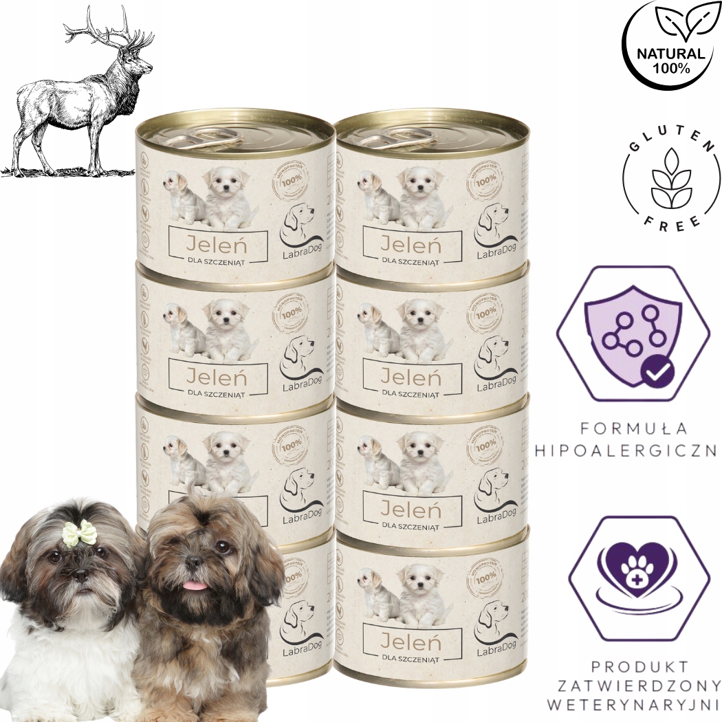 LabraDog Superfood Puppy Hypoalergenní jelen 100% pro maltézáky 8x200 g