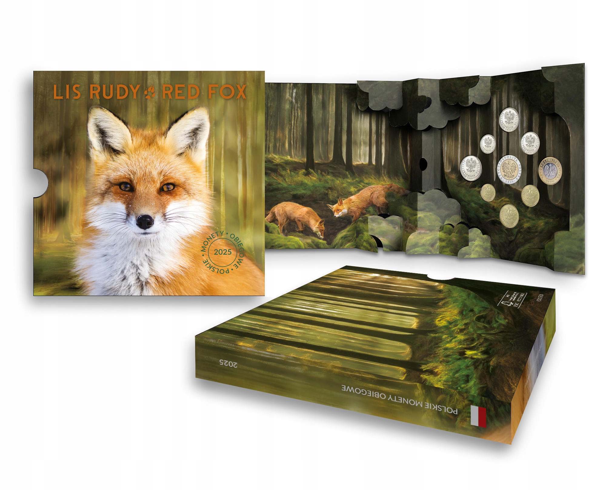 Zestaw monet obiegowych 2025 Lis Rudy