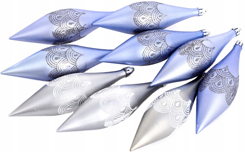 

Bombki Choinkowe Plastikowe Sople 14 cm 9 szt