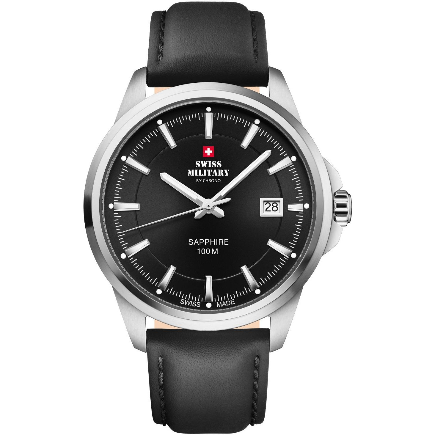 Pánské Hodinky Swiss Military by Chrono SM34104.08 černý řemínek