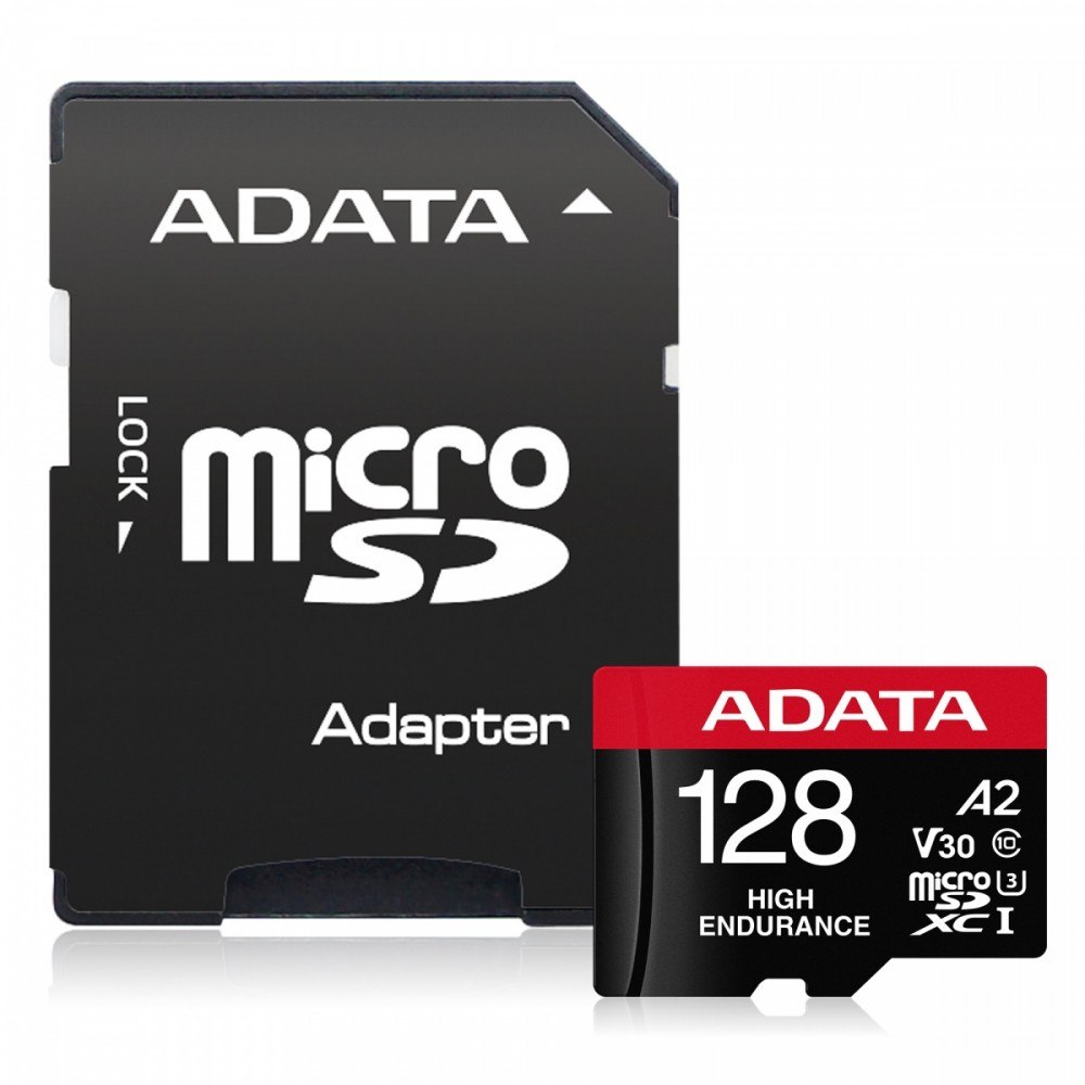 MicroSD karta High Endurance 128GB Uhs-i U3 V30 A2 100/85 MB/s Adaptér