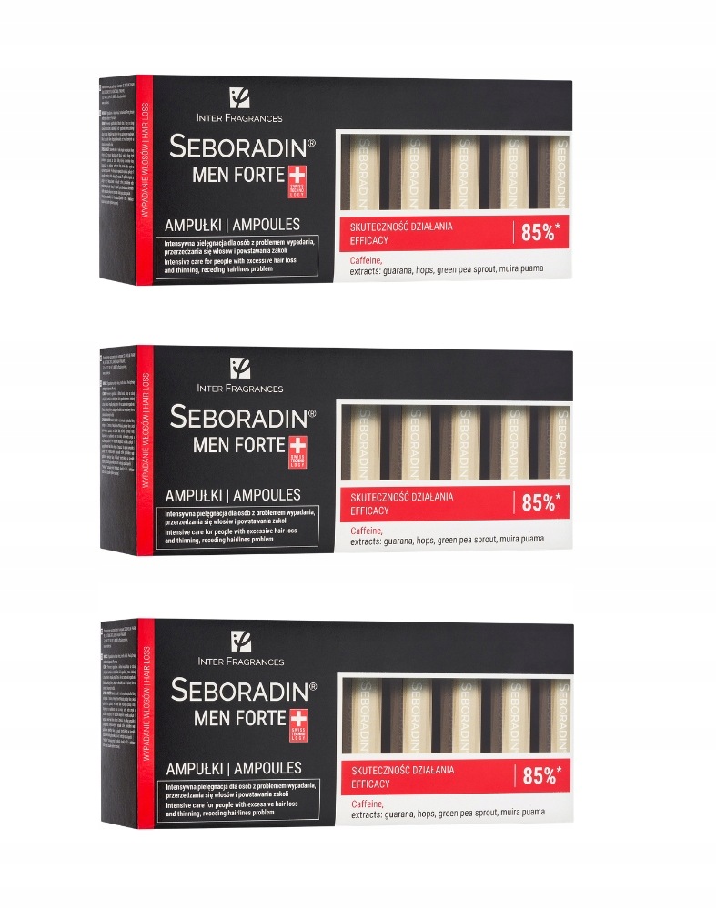 Ampułki na wypadanie włosów dla mężczyzn Seboradin Men 14 x 5,5 ml