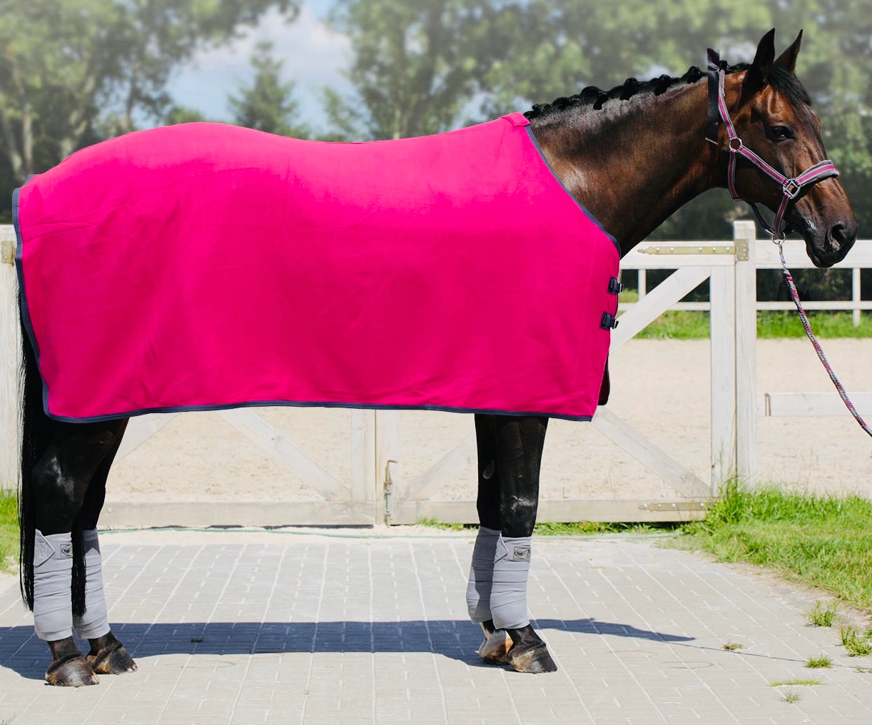 DERKA POLAROWA OSUSZAJĄCA GRAN-CZERW DLA KONIA 125 Model POLAROWA OSUSZAJĄCA GRANATOWO-CZERWONA DLA KONIA