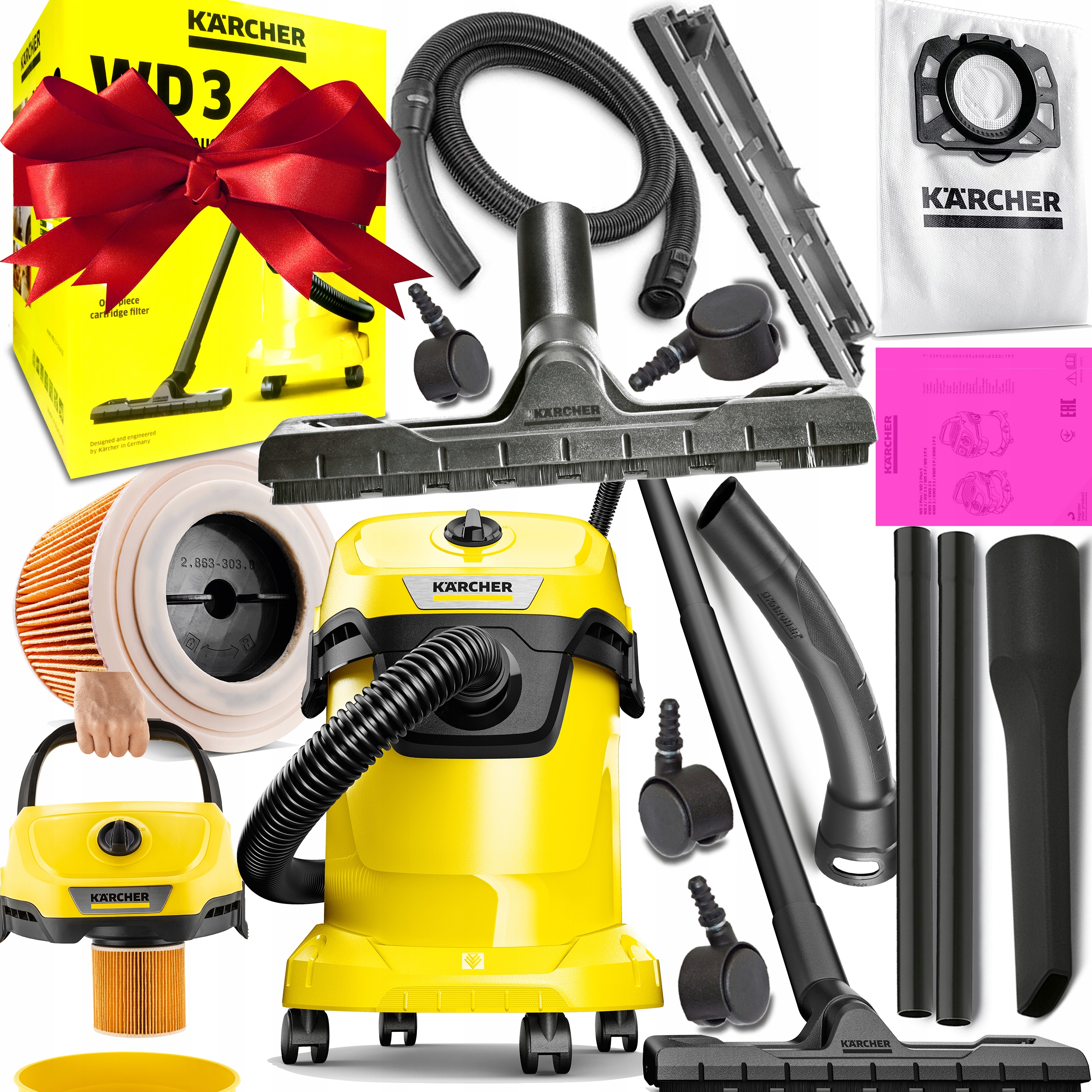 

Odkurzacz Przemysłowy Karcher WD3 Bezworkowy 1400W