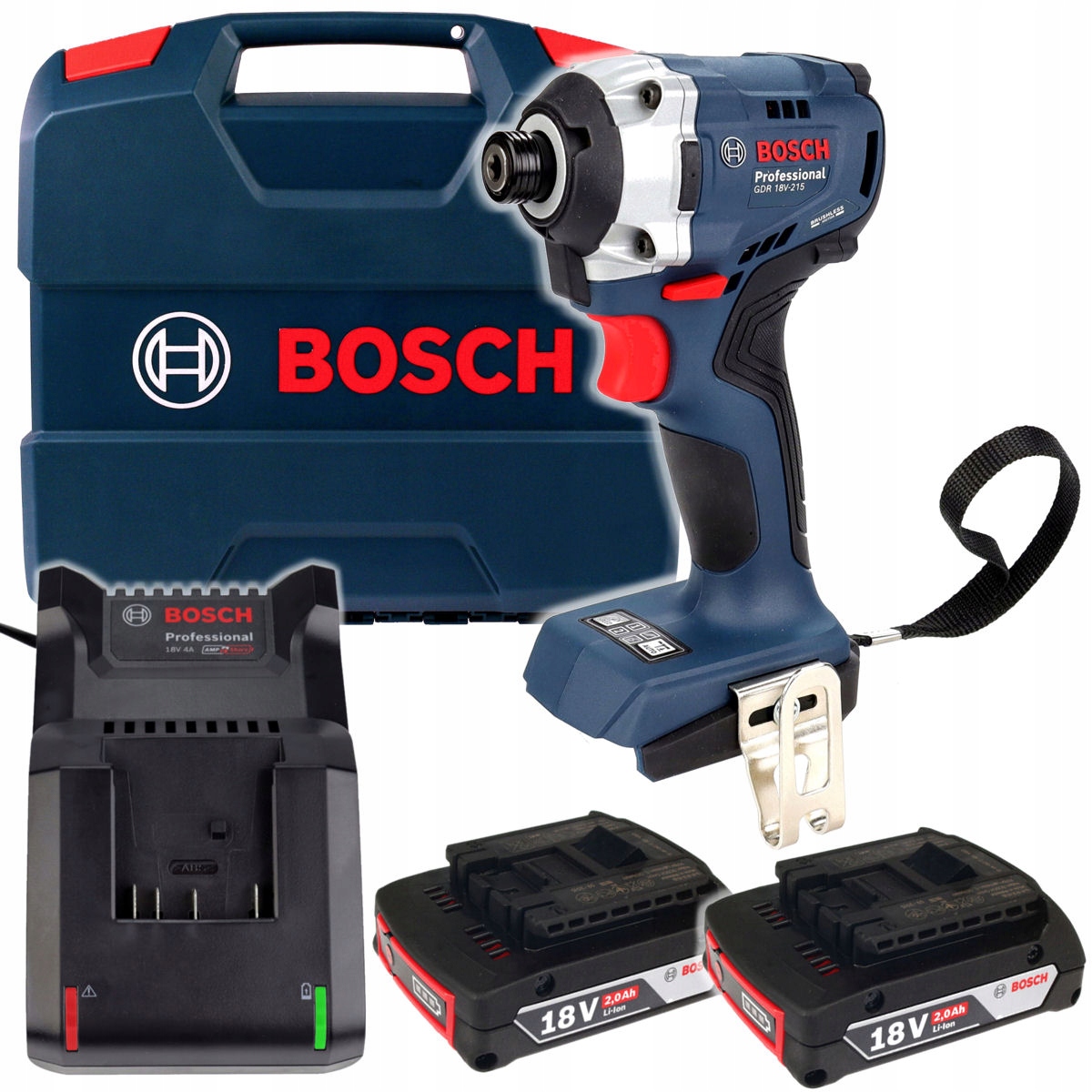 Klucz Udarowy 18V 215 Nm Gdr 18V-215 Bosch 2x2,0Ah Walizka