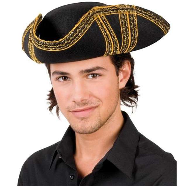 

kapelusz Pirat złoty czarny Kapitan przebranie