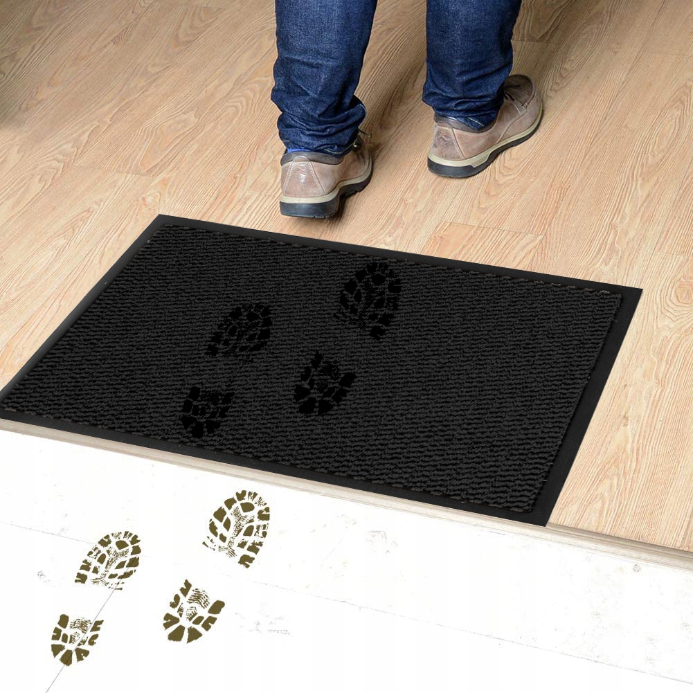 WYCIERACZKA POD DRZWI WEJŚCIOWA MATA CHŁONNA DO BUTÓW ANTYPOŚLIZGOWA 40X60 Grubość 7 mm