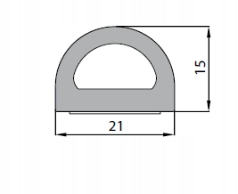 

Uszczelka porowata samoprzylepna typu D 21x15mm
