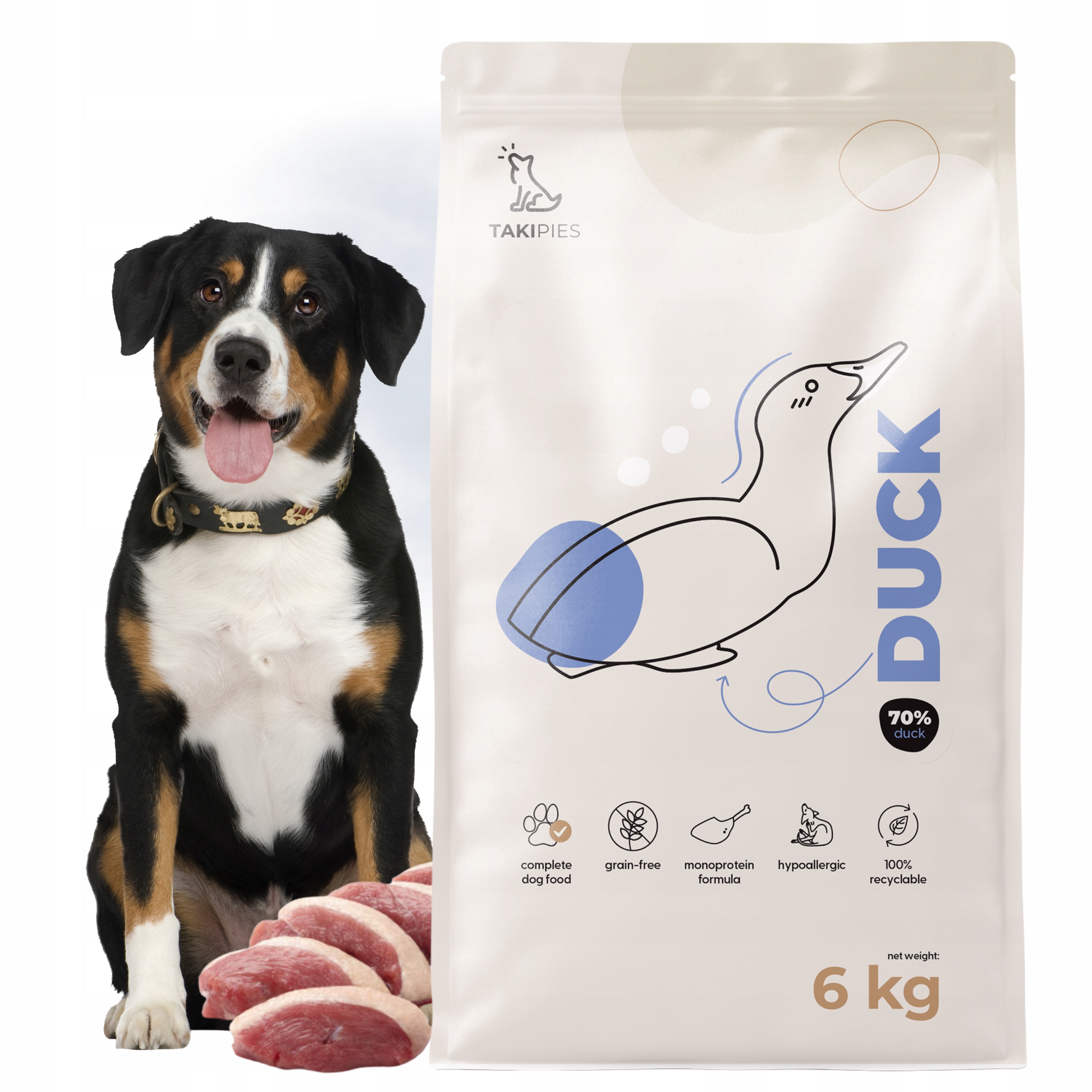 Karma Dla Psa Sucha Kaczka 6kg Wysokomięsna Bezzbożowa Premium Bezkurczaka