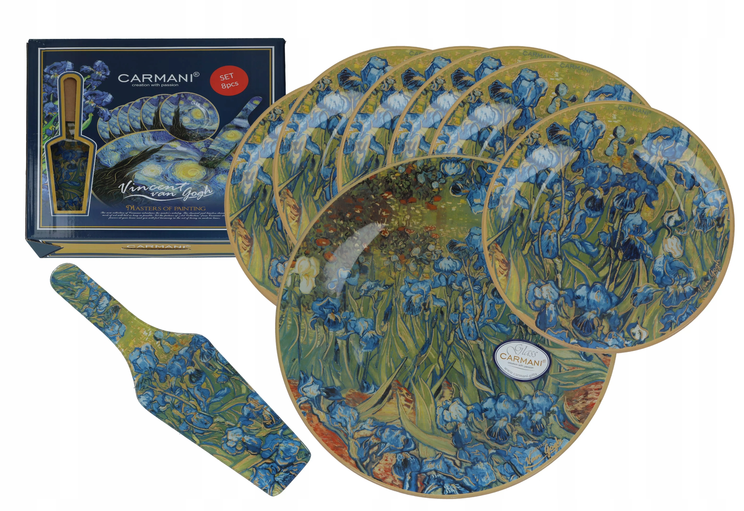 Carmani Sada podnos a 6 talířků V. van Gogh, Irysy