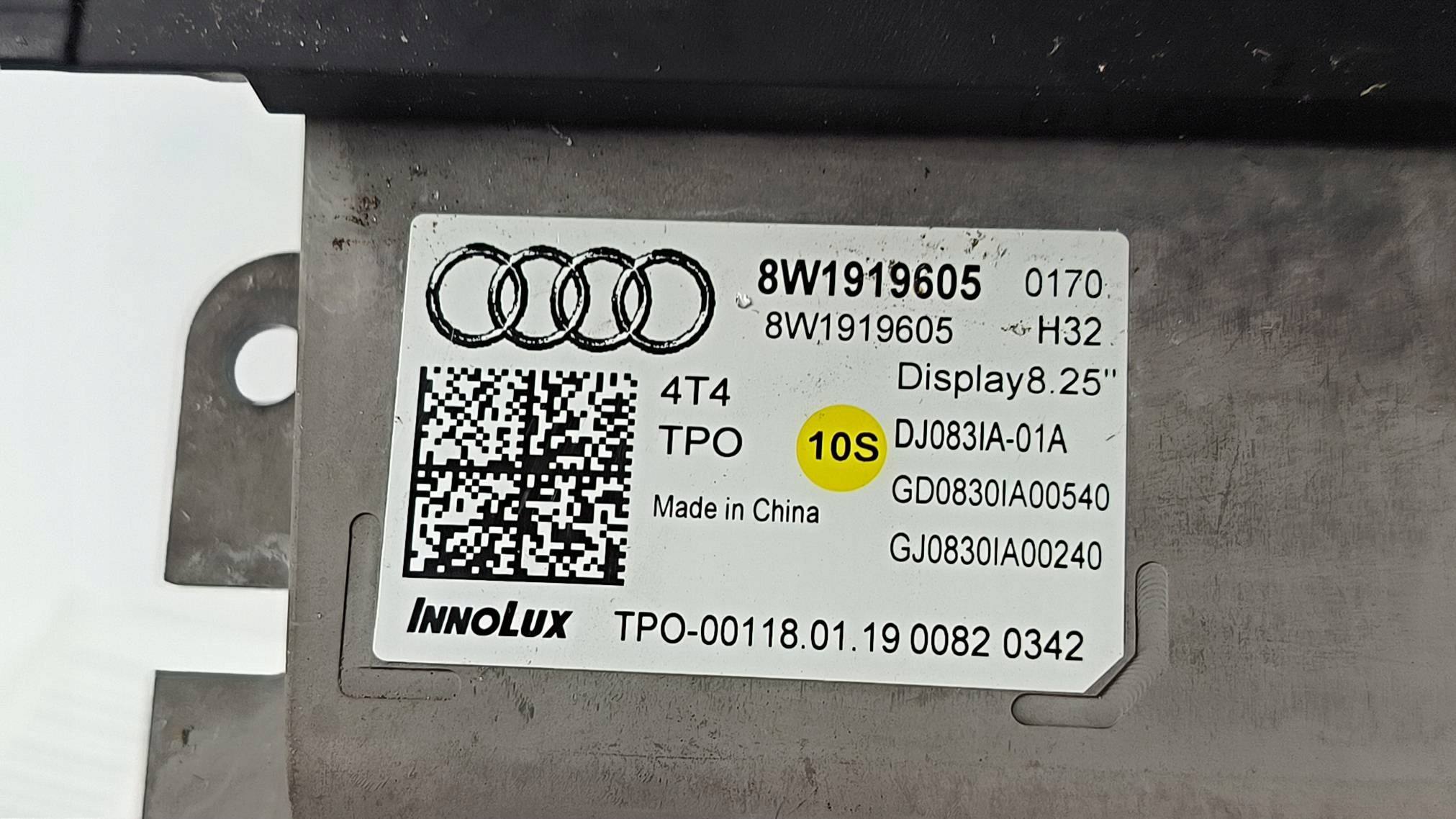 schermo PANEL 8W1919605 AUDI A4 B9