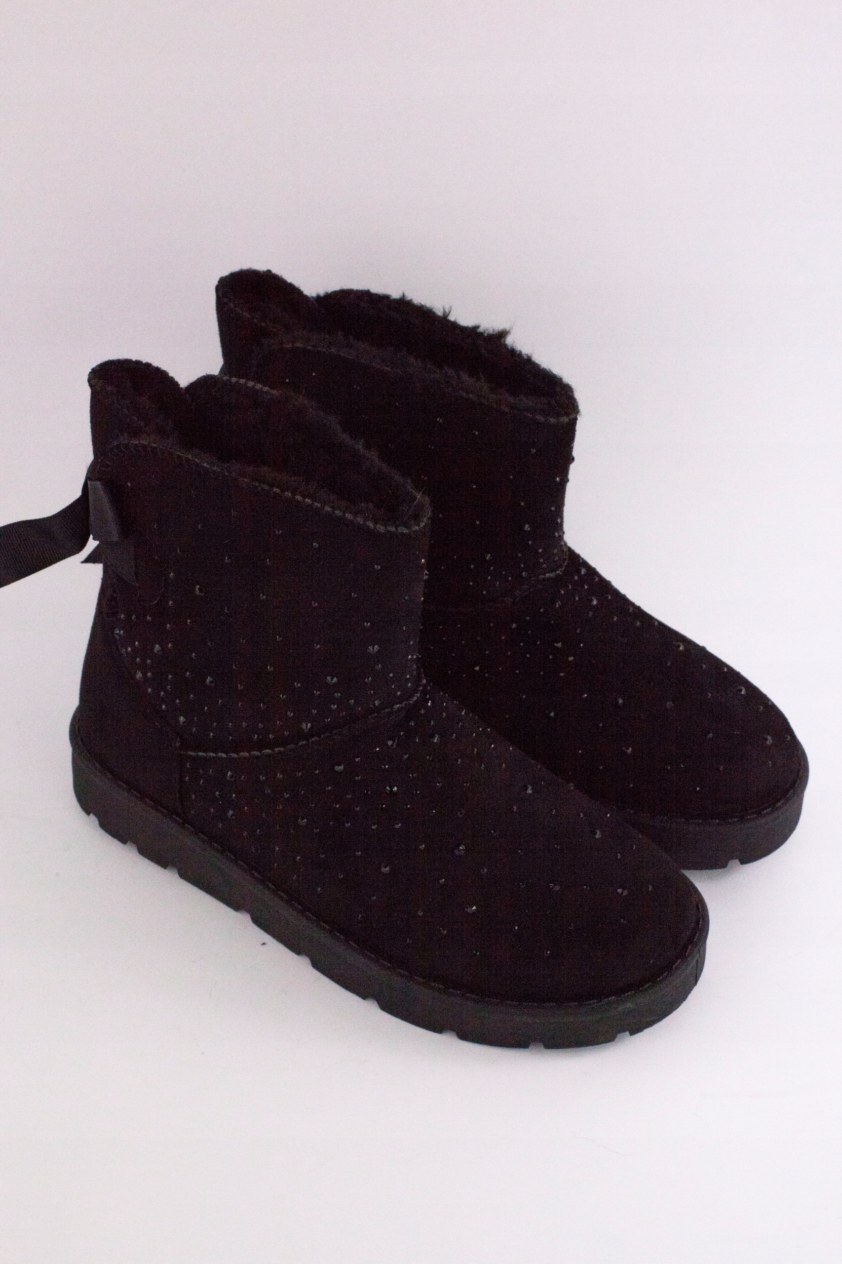 BOTKI ocieplane Z FUTREM śniegowce MUKLUKI zimowe EMU błyszczące (37) Marka bez marki