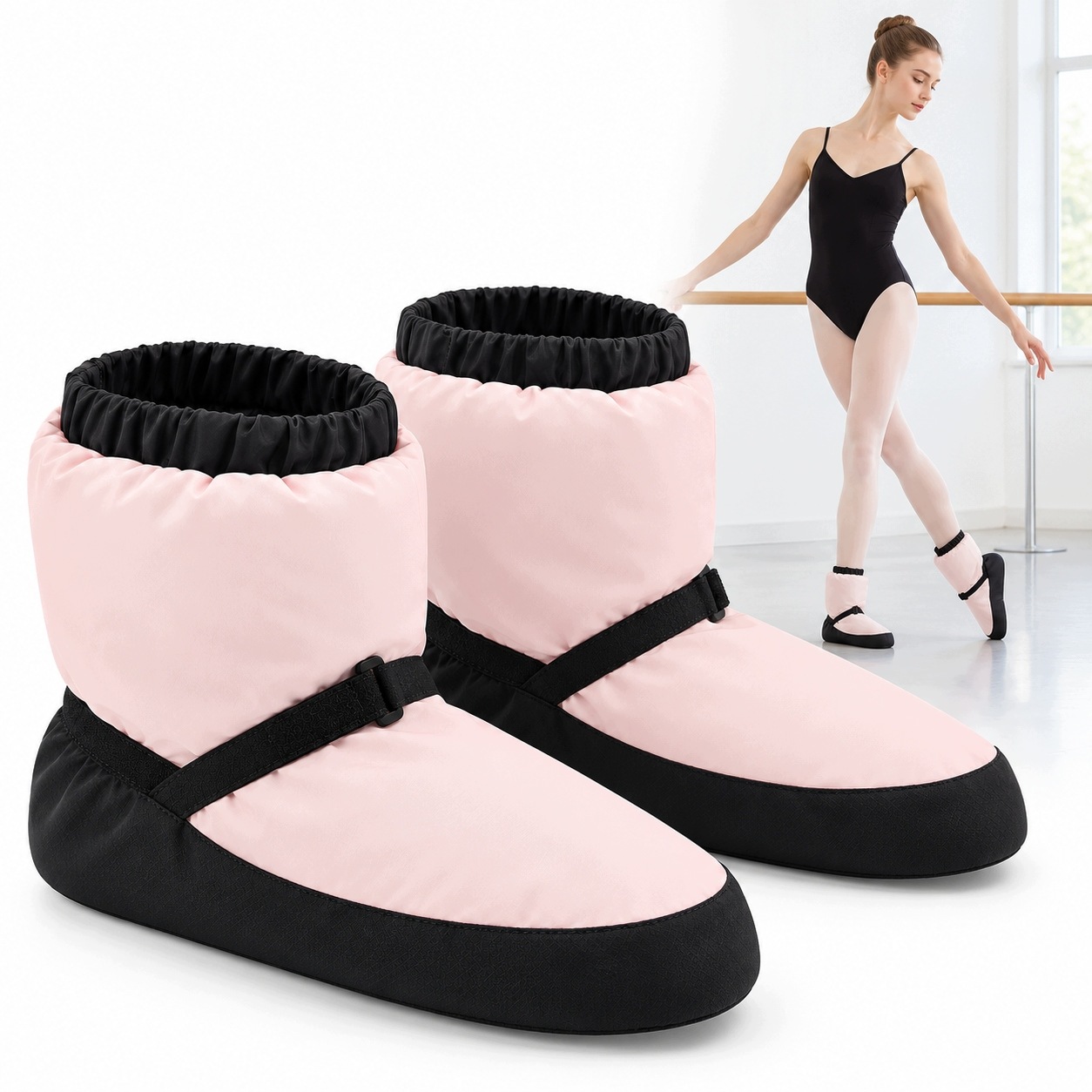 Buty Rozgrzewkowe Do Baletu I Tańca Ocieplane Różowe Xs