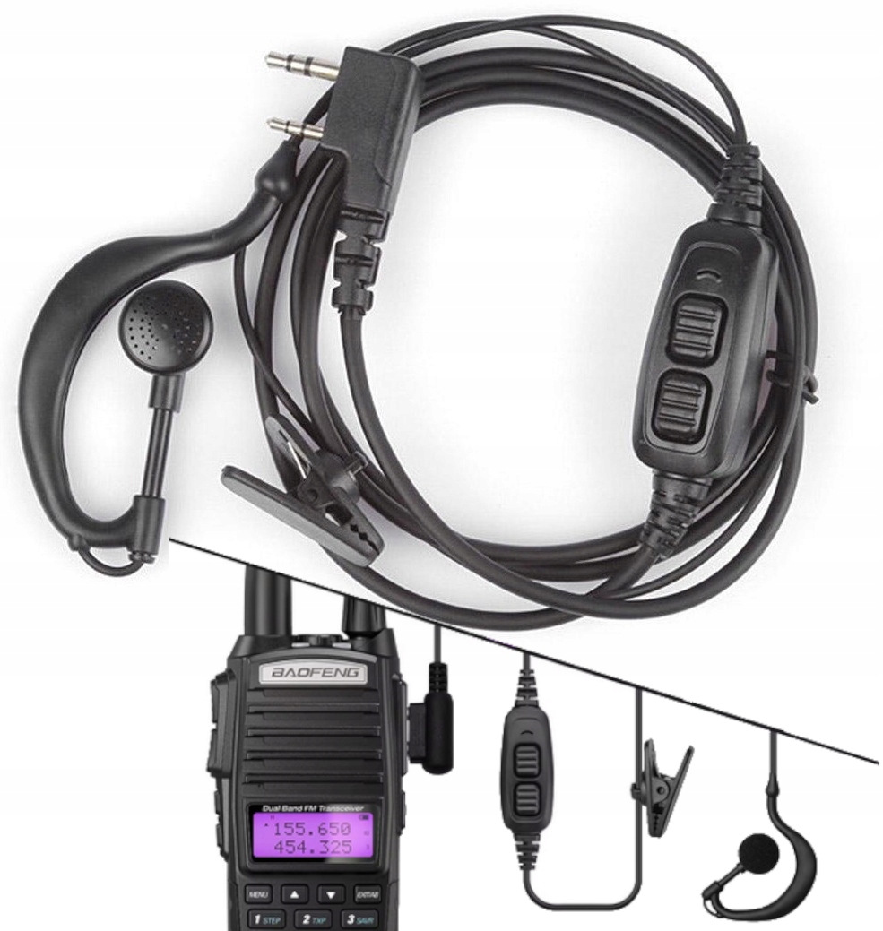 BAOFENG UV-82 KRÓTKOFALÓWKA RADIOTELEFON WALKIE TALKIE + SŁUCHAWKA 2800mAh Marka Baofeng
