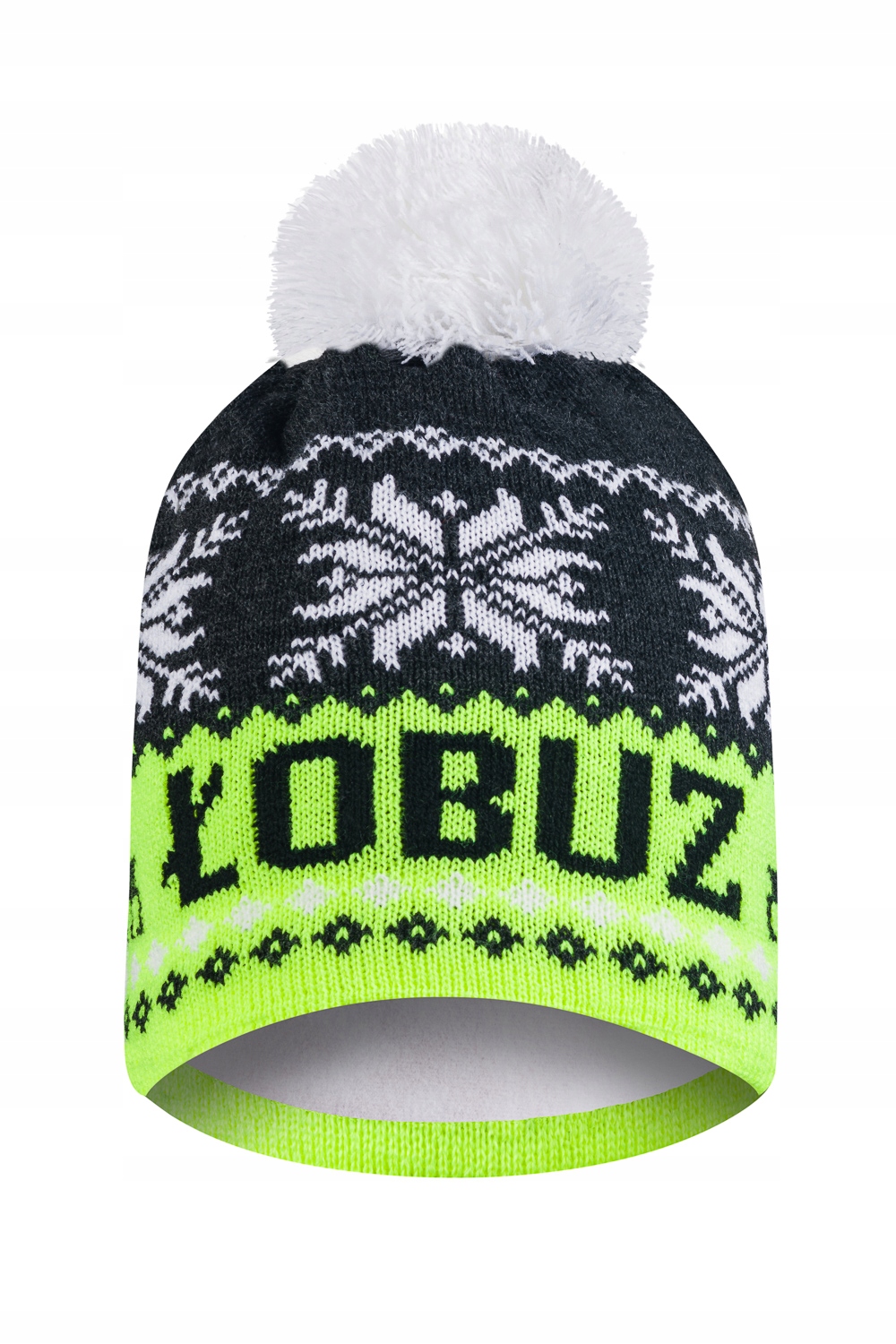 

Czapka Zimowa z polarem Łobuz pompon ciepła