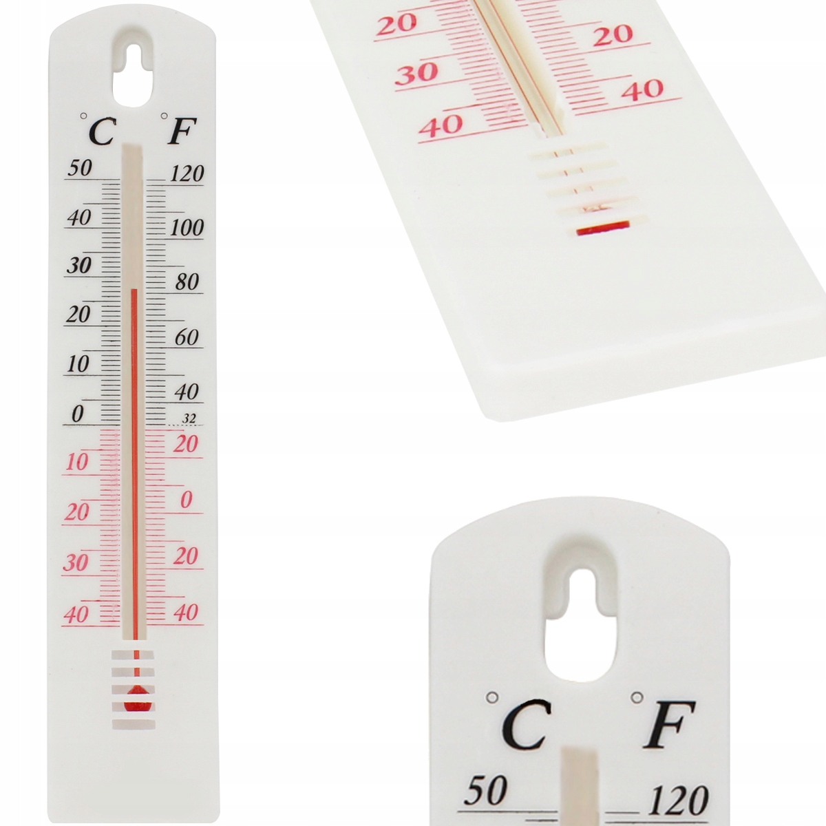 TERMOMETR ZEWNĘTRZNY WEWNĘTRZNY NA OKNO ŚCIANĘ OKIENNY WISZĄCY 20CM