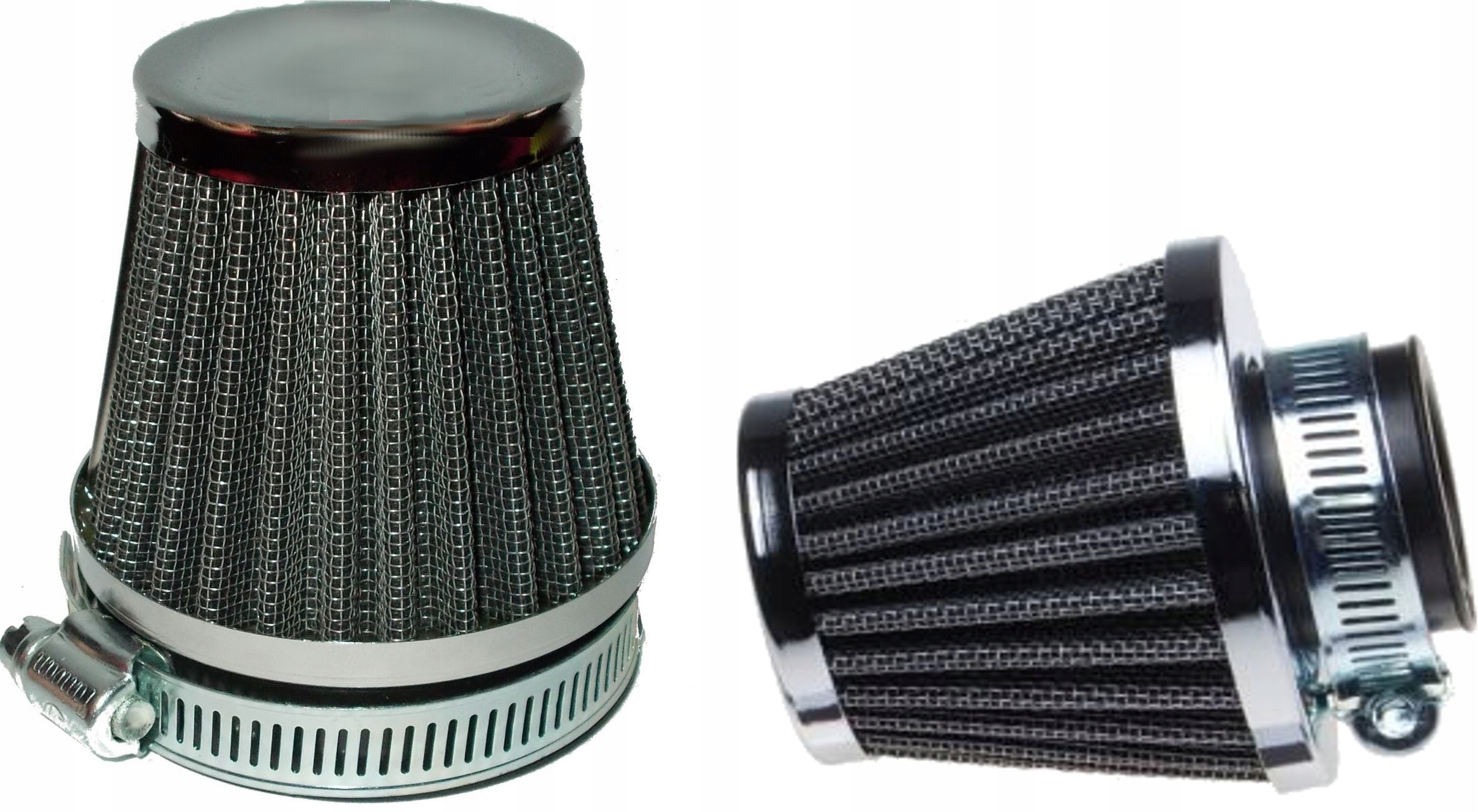 Filtr Powietrza Tuning 50mm Siatka Stozek Chrom do quada atv moto
