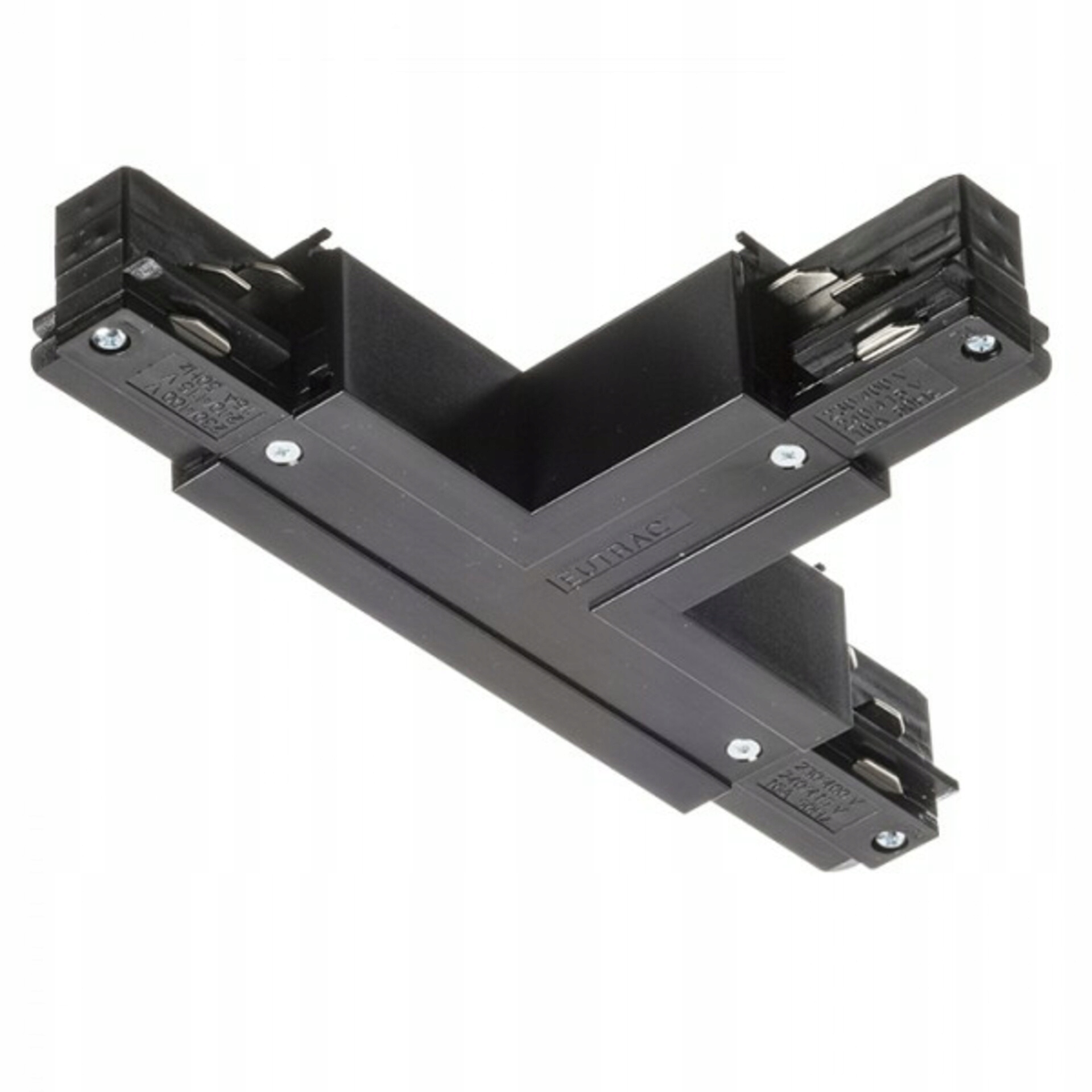 Rendl Eutrac T spoj pravá, čierna, 230V, pre trojokruhové lišty R11333