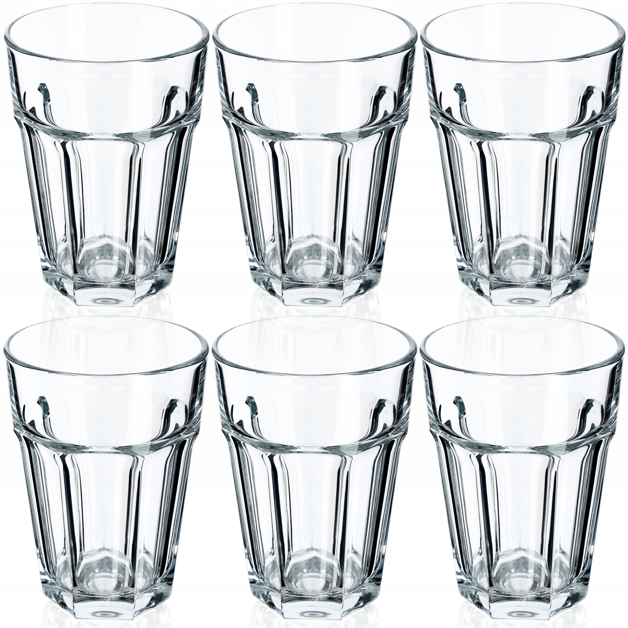 

Komplet 6 Szklanek 370ml Szklanki Do Napojów Wody