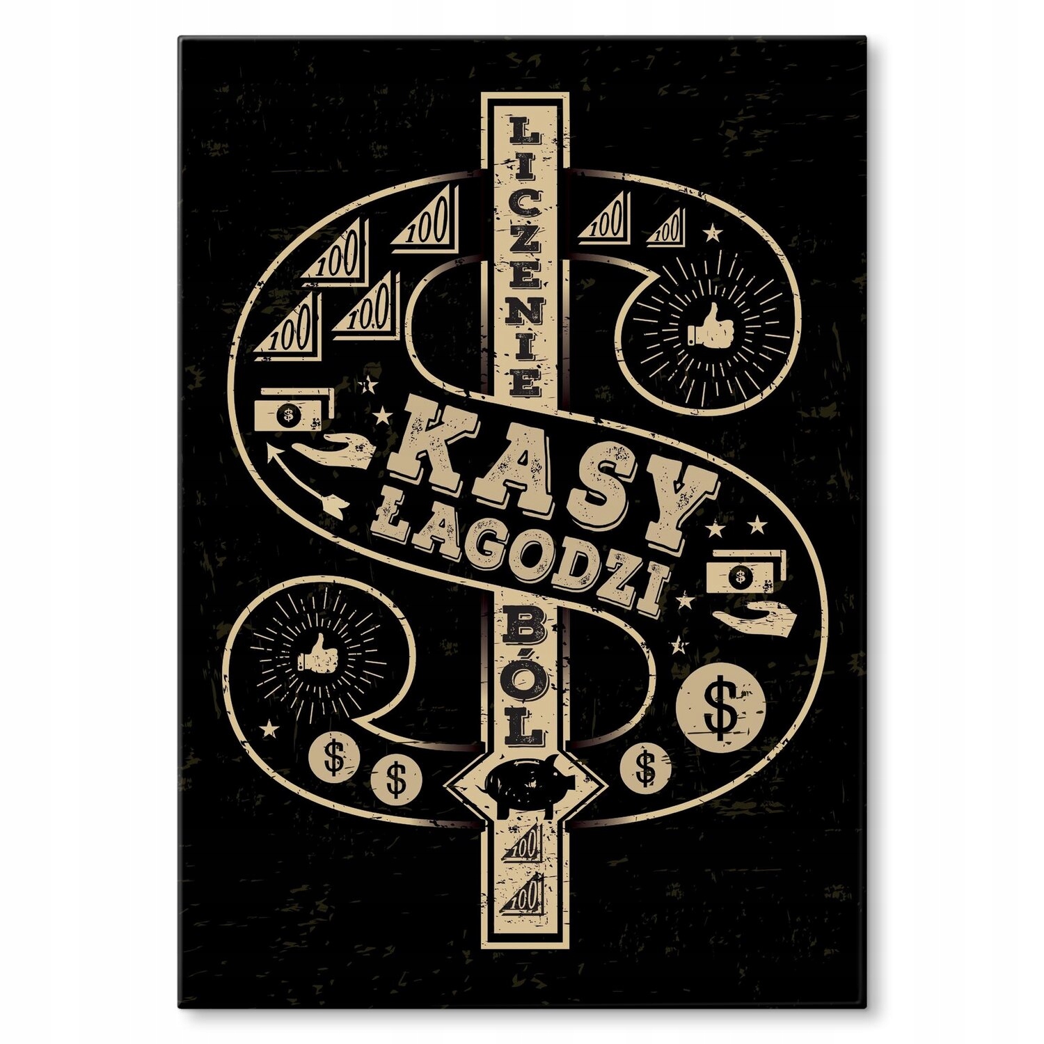 Kovový plakát Počítání peněz Dárek 30 x 42 cm