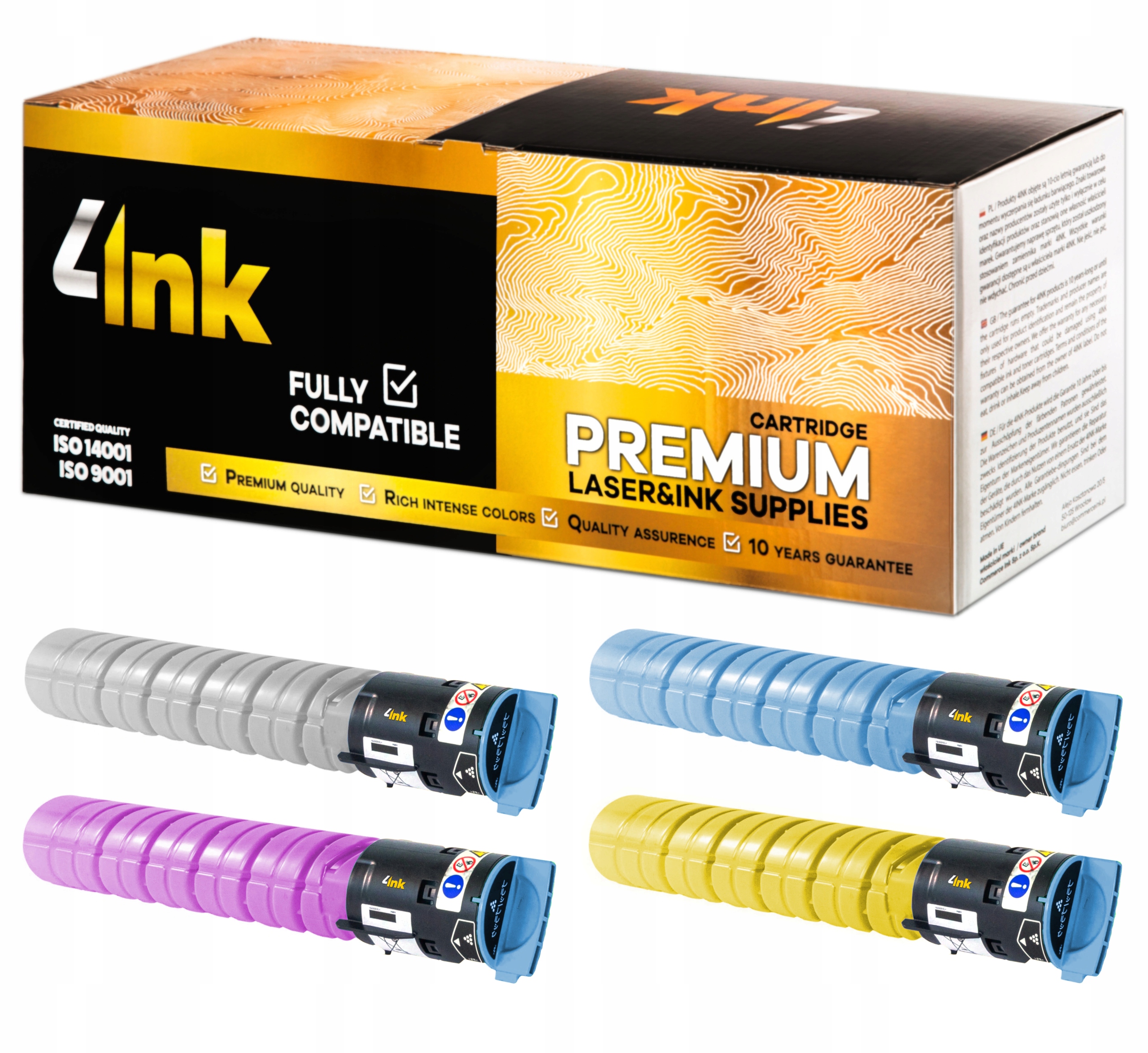 4x Toner Pro Ricoh Mp C2011 C2503SP C2503ZSP C2503