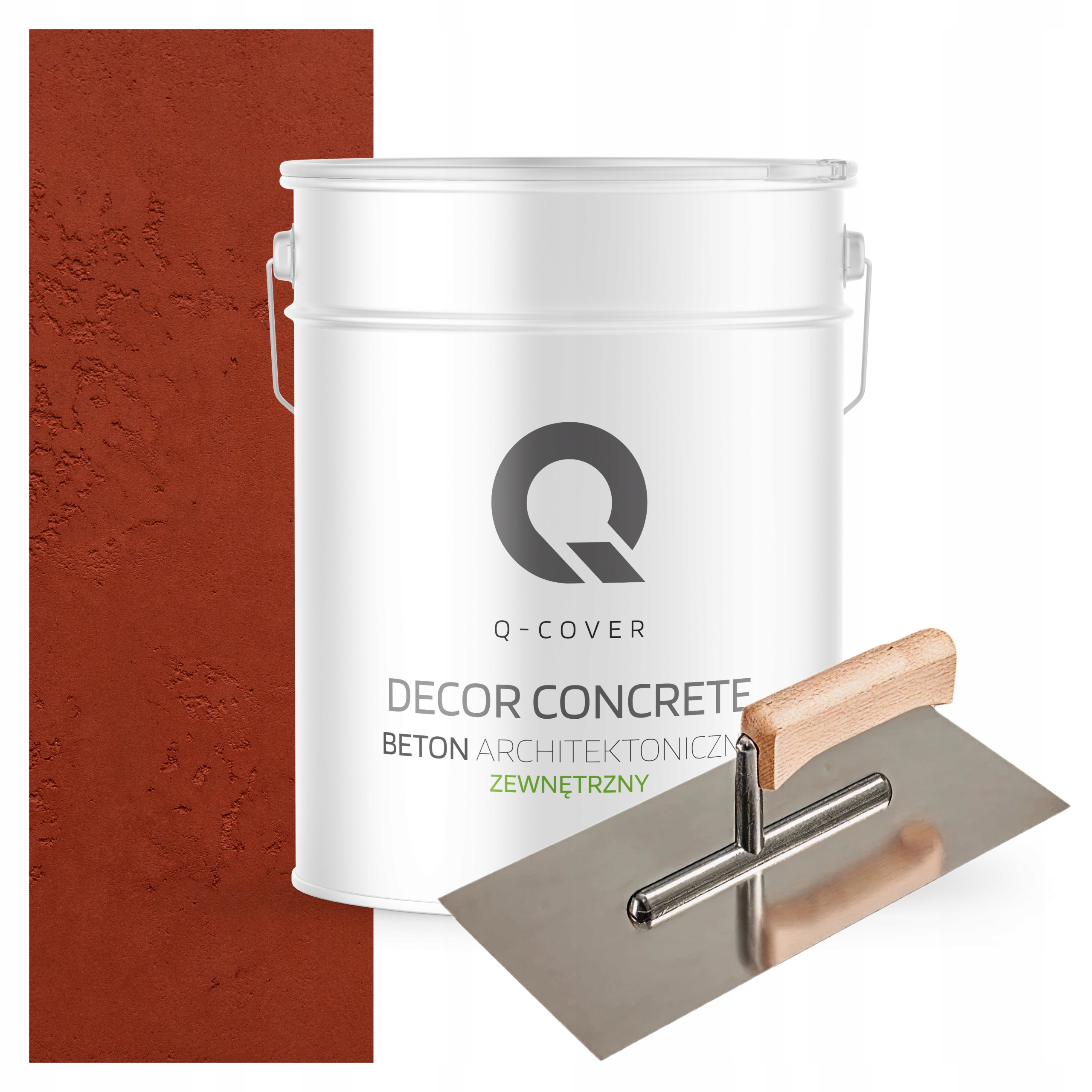 Dekorativní venkovní beton Hotová hmota pro použití 10 m2 15 kg Cihlová Paca