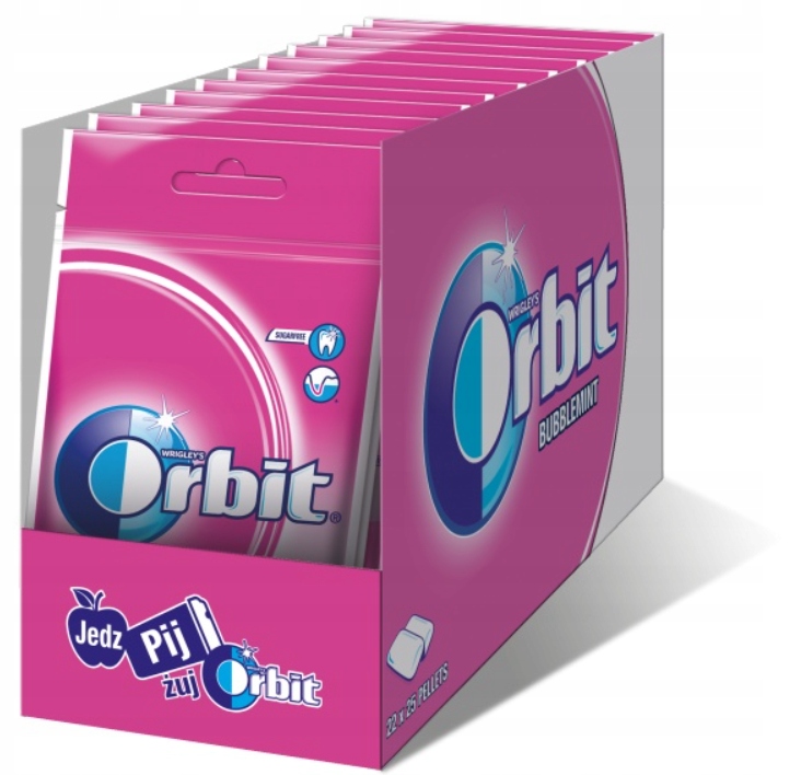 Orbit Bubblemint guma do żucia bez cukru 29g x 22 szt