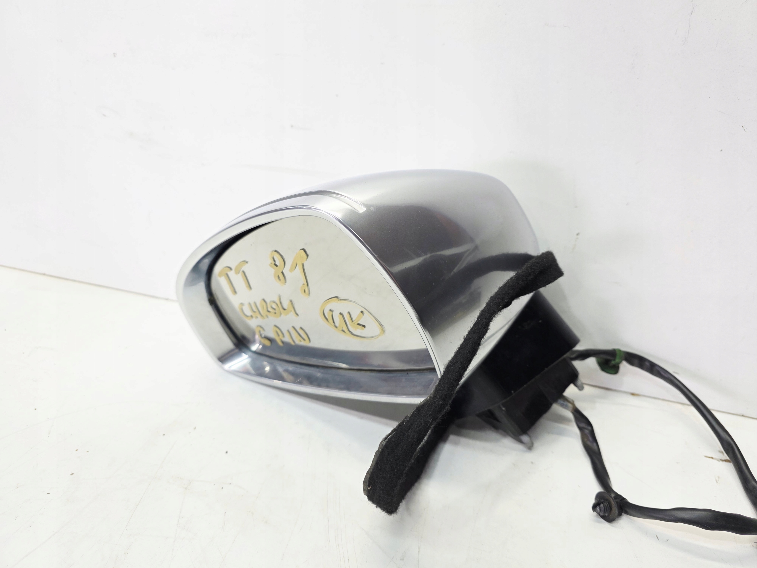 mirror exterior left front CHROM AUDI TT TTS 8J 6 PIN UK