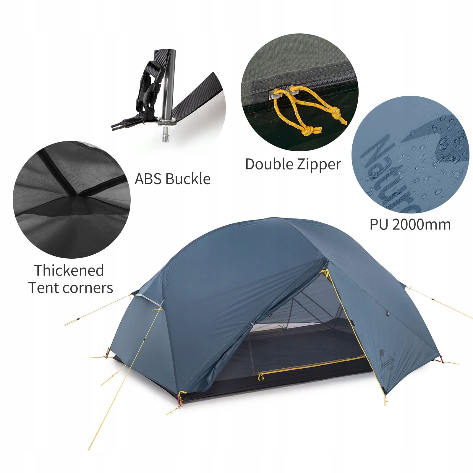 NATUREHIKE Mongar Namiot 2 Osobowy Ultralekki Camping Trekking 3 Sezony — miniatura 2