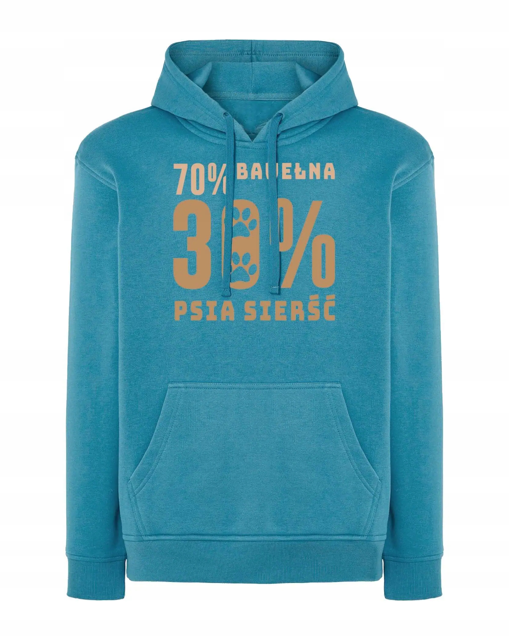 Mikina 70% bavlna 30% psí srst Vtipný Dárek Pes Modrá M