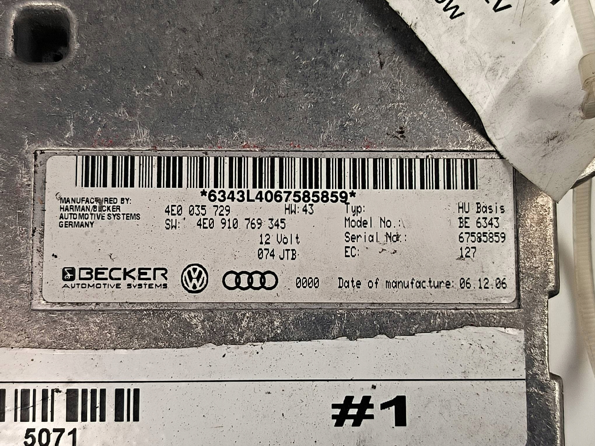 module MMI 4E0035729 AUDI A6 C6