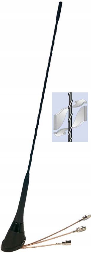 Sirio Triflex Cb 27MHz/FM/GSM 900 Originál 3-pásmová diskrétní anténa